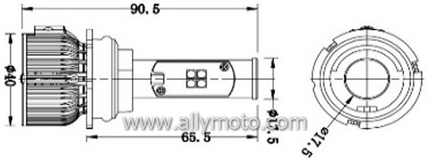 40W LED Headlight Cree 3C 9004 9007